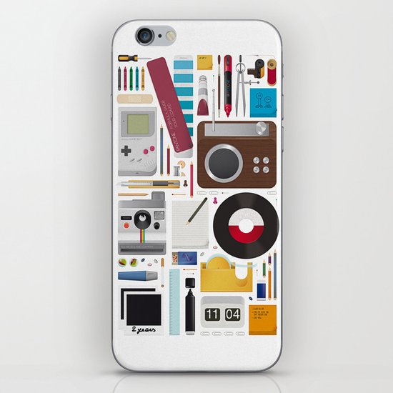 Stuff (white background) iPhone & iPod Skin