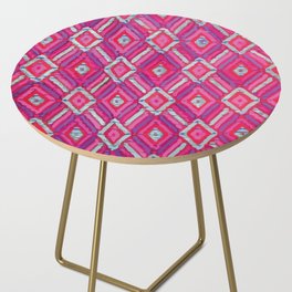Mexican Embroidery Traditional Fabric from Chiapas Side Table