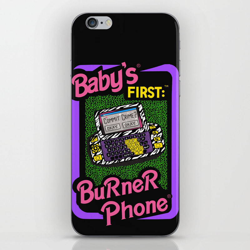 Baby's First Burner Phone // Sarcasm Funny Tech 90s iPhone Skin by ...