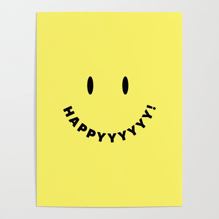 Poster Happy smiley face 
