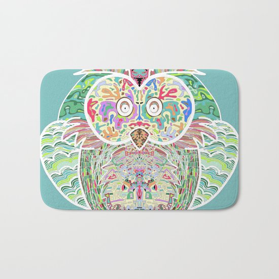 RAINBOW OWL Bath Mat