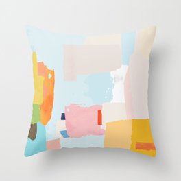 solving world hunger with pretty shapes Throw Pillow