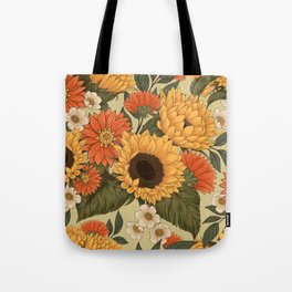 Sunflowers - Tranquill Green Tote Bag