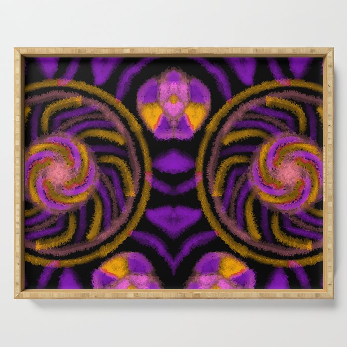 Purple and Gold Twins Serving Tray