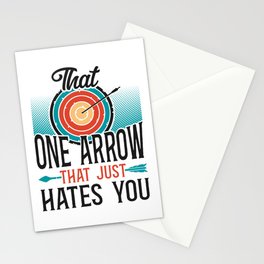 Archery That One Arrow That Just Hates You Vintage Target Stationery Card