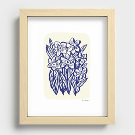 Daffodil flowers cut-out Recessed Framed Print