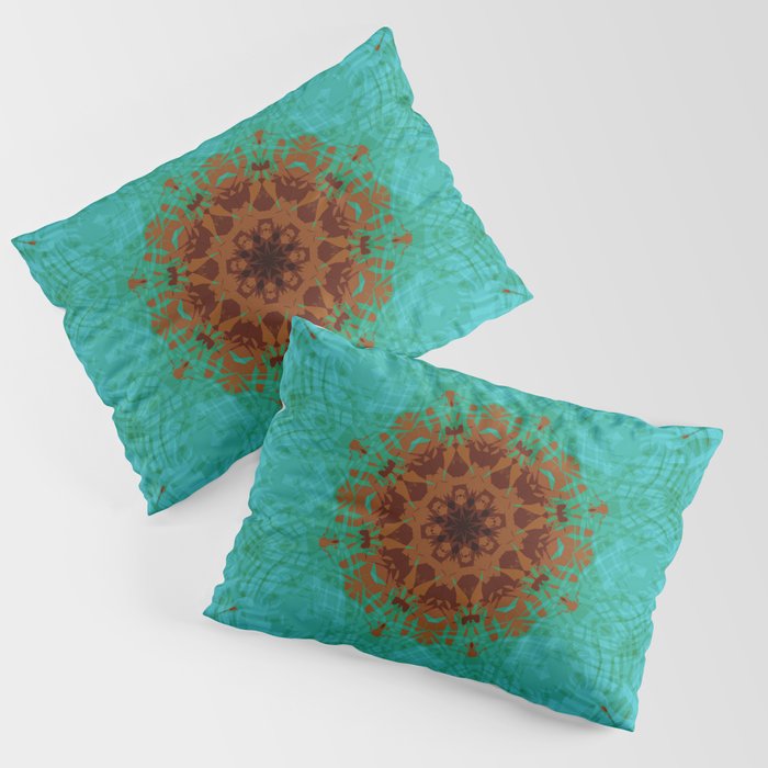 Teal sale boho pillow