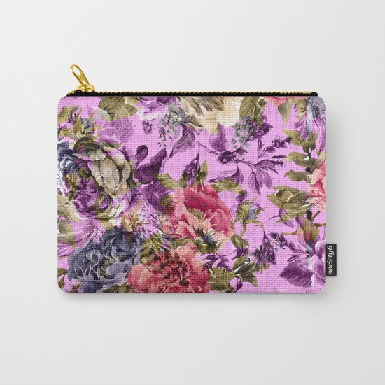 Seamless Floral Pattern Carry-All Pouch