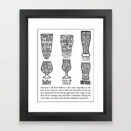 Beer Glass InfoGraphic Framed Art Print