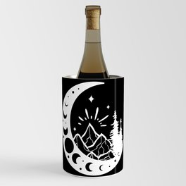 Moon, Moon Phases and Mountains Wine Chiller