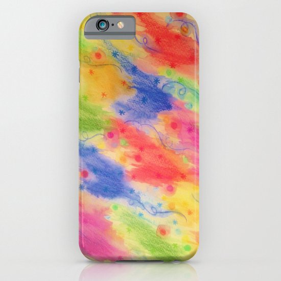 SEEING STARS 2 - Yellow Rainbow Pretty Starry Sky Abstract Watercolor Painting Feminine Pattern iPhone & iPod Case