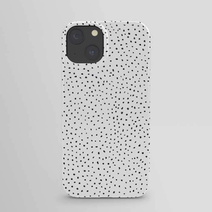 Dotted White & Black iPhone Case