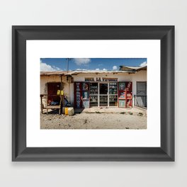 Colorful grocery store at Zanzibar/ Art Print Framed Art Print