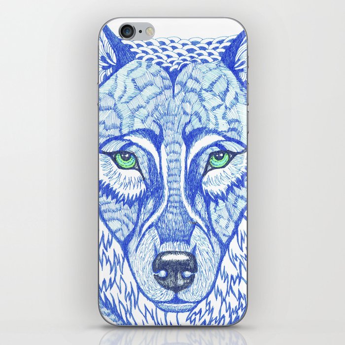 ice wolf iPhone Skin