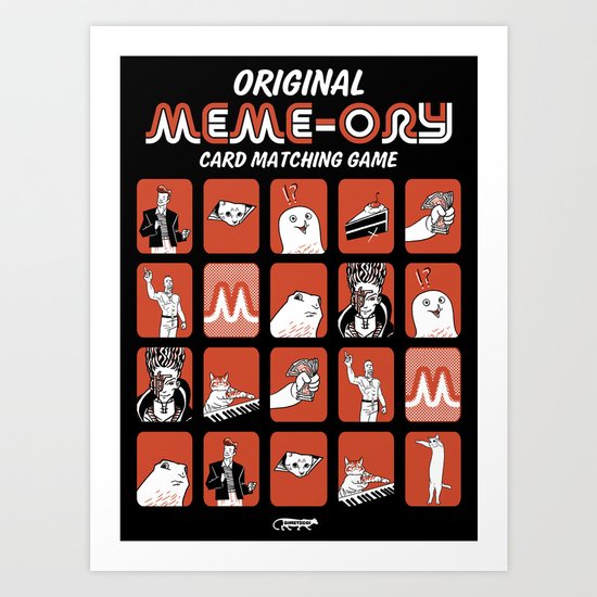 the Original Meme-ory matching game! Art Print