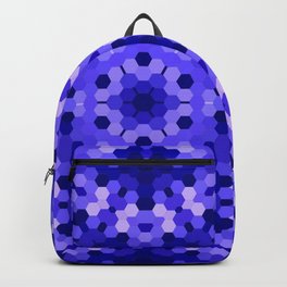 Blue Kaleidoscope Hexagons Backpack