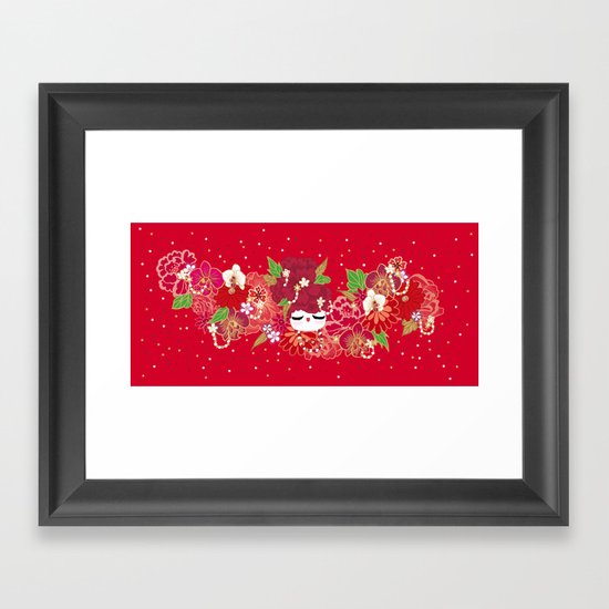 Kokeshina - Automne / Fall Framed Art Print