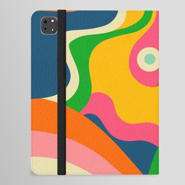 Colorful Mid Century Abstract  iPad Folio Case | Bohemian, Bold, Midcentury, Geometric, Midcenturymodern, Painting, Bahaus, Prganic, Colorful, Busy 