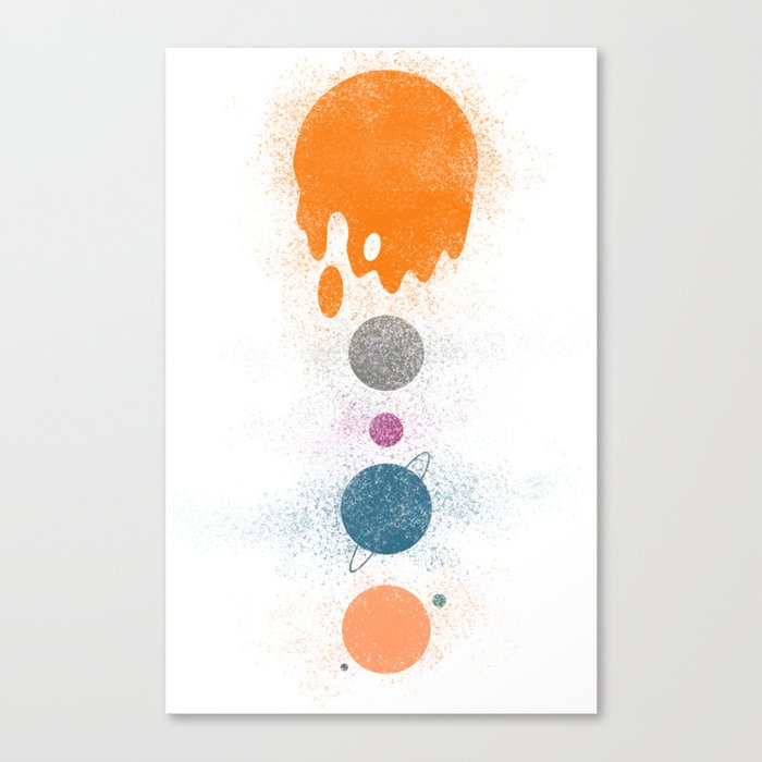 Space Drip Canvas Print