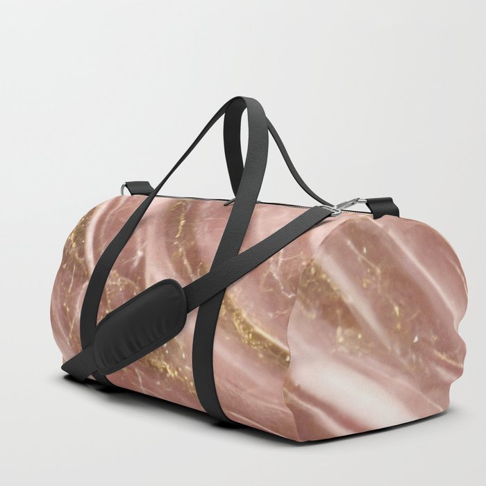 Pink & Gold Marble Duffle Bag
