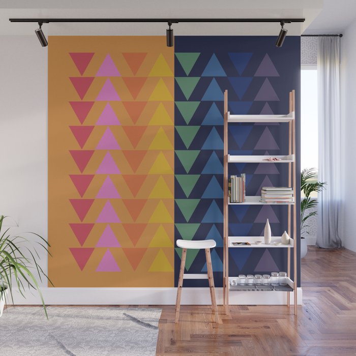 Day and Night Rainbow Triangles Wall Mural by apricot+birch Society6