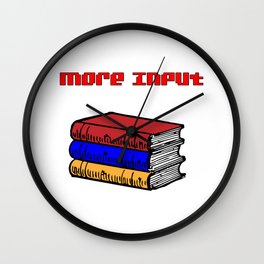 More Input Wall Clock | More, Input, Information, Robot, Shortcircuit, Digital, Graphicdesign, Reading, Johnnyfive, Numberfive 