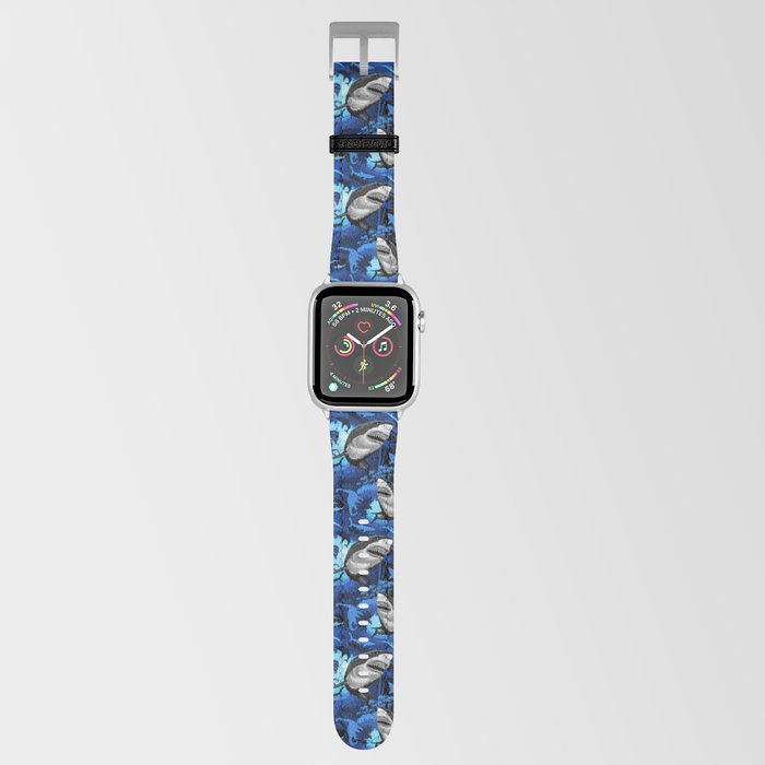 Shark Great White on Surreal Jurassic Scenery Apple Watch Band