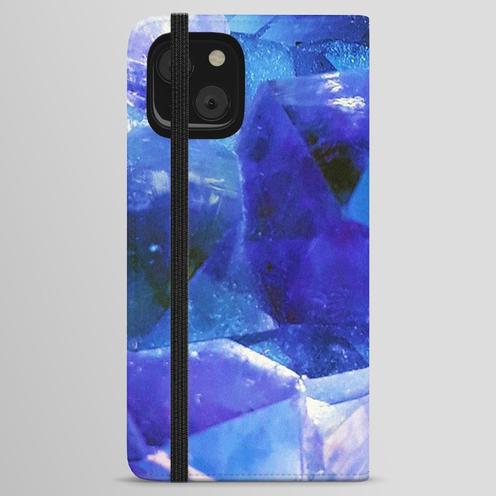 Blue Crystals iPhone Wallet Case