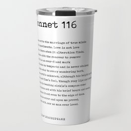 Sonnet 116 - William Shakespeare Poem - Literature - Typewriter Print 2 Travel Mug