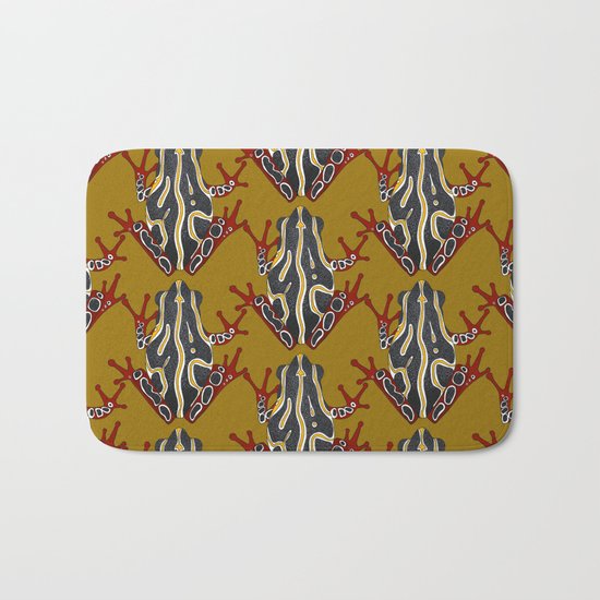congo tree frog gold Bath Mat
