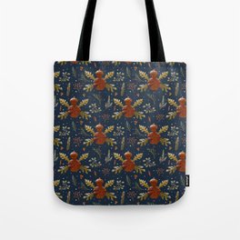 Forest Fairy Pattern (Dark Blue) Tote Bag