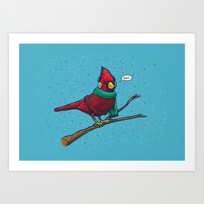 Annoyed IL Birds: The Cardinal Art Print