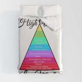 Emotional scale chart.Vibrational scale graphic  Duvet Cover