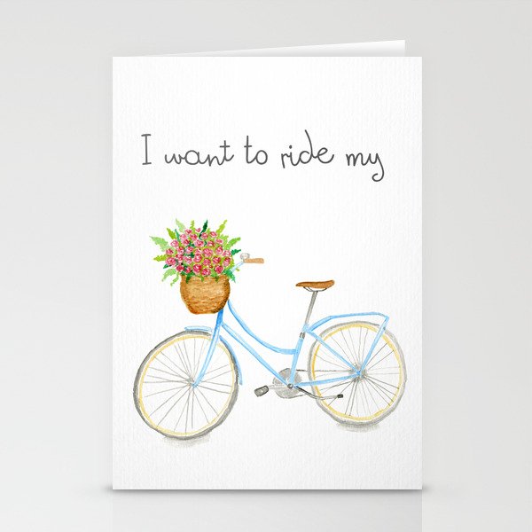 I want to ride my bicycle Stationery Cards