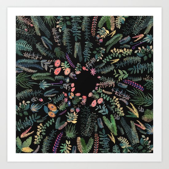 focus flowers Art Print