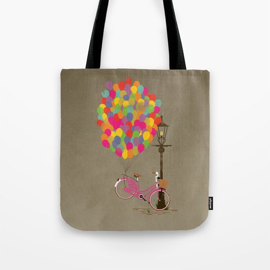 Love to Ride my Bike with Balloons even if it's not practical. Tote Bag