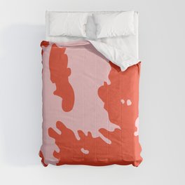 Bold Pink + Red Animal Print Spots Comforter