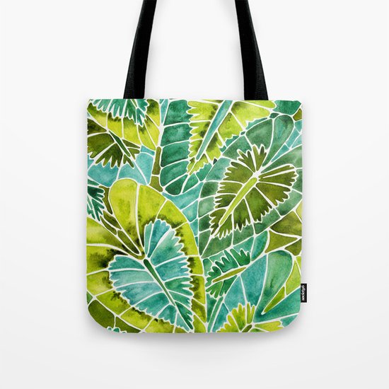Schismatoglottis Calyptrata – Green Palette Tote Bag