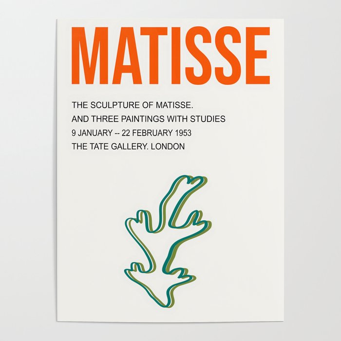 The sculpture of Matisse green leaf Poster