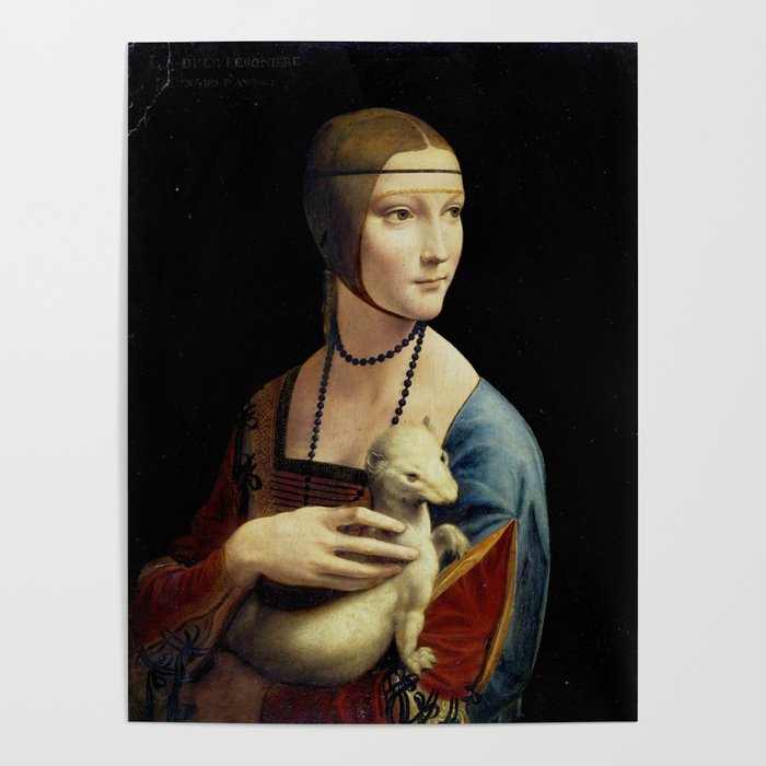 Lady with an Ermine, Leonardo da Vinci Poster