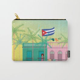 Cuba Travel Poster Carry-All Pouch | Cubaflag, Cuban, Cubapride, Cubadesign, Holiday, Vacation, Cubalover, Cuba, Ilovecuba, Cubavintage 
