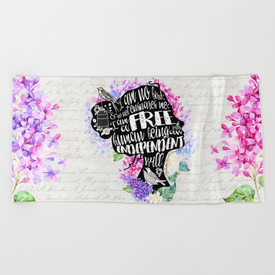Jane Eyre - No Bird Beach Towel