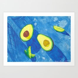 Avocado And Lemon Art Print