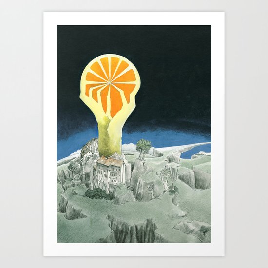Orange city Art Print