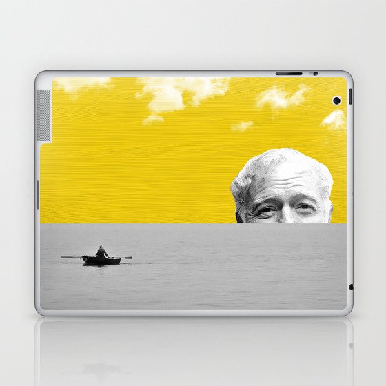 Ernest Hemingway | Old man and the Sea | Digital Collage Art Laptop & iPad Skin