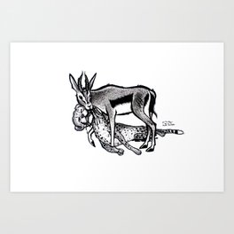 Gazelle, King of jungle Art Print