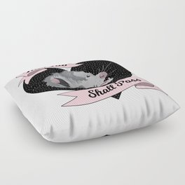 Wise Possum - This Too Shall Poss Cute Opossum Anxiety  Floor Pillow