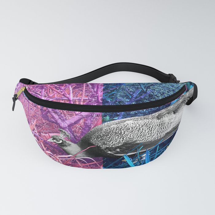 Eye of the Peacock- Black and White Fanny Pack