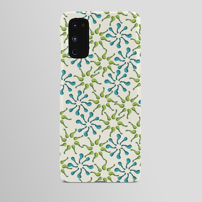 Fireworks blooms blue-green Android Case