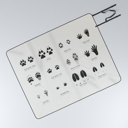 Animal Tracks (Hidden Tracks) Identification Chart Picnic Blanket